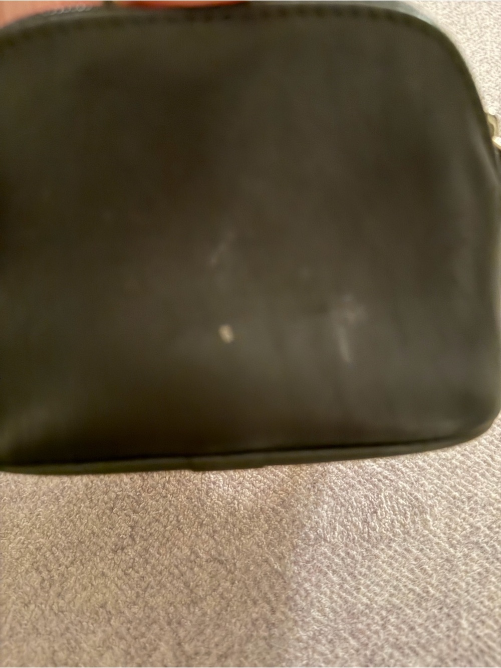 Vintage Coach Black Leather Zip Closure Coin Purse/Travel Pouch/Cosmetic Bag - Picture 7 of 9